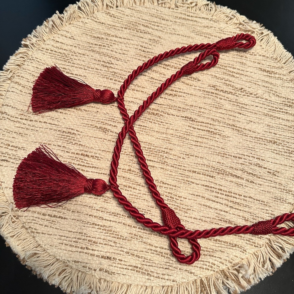 Elegant Burgundy Tassel Curtain Tieback